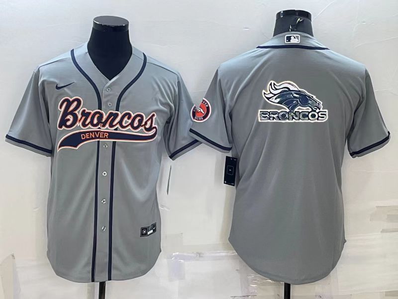 Men Denver Broncos Blank Grey 2022 Nike Co branded NFL Jersey1->cincinnati bengals->NFL Jersey